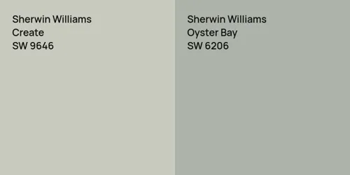 SW 9646 Create vs SW 6206 Oyster Bay