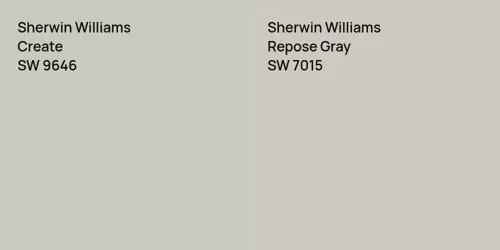 SW 9646 Create vs SW 7015 Repose Gray