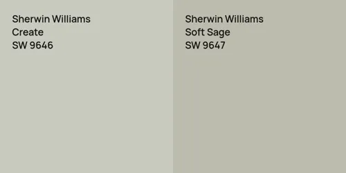 SW 9646 Create vs SW 9647 Soft Sage