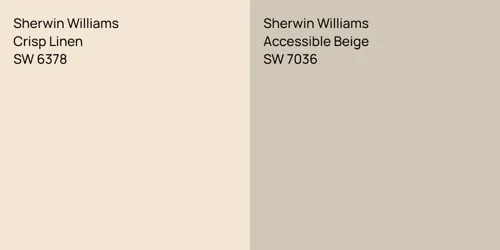 SW 6378 Crisp Linen vs SW 7036 Accessible Beige