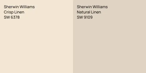SW 6378 Crisp Linen vs SW 9109 Natural Linen
