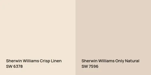 SW 6378 Crisp Linen vs SW 7596 Only Natural