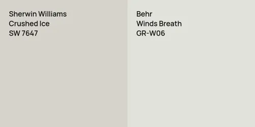 SW 7647 Crushed Ice vs GR-W06 Winds Breath