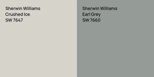 SW 7647 Crushed Ice vs SW 7660 Earl Grey