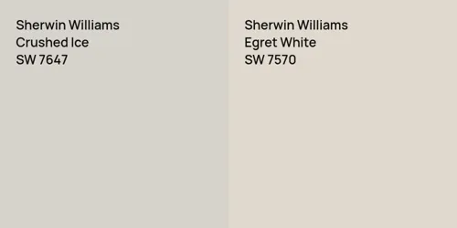 SW 7647 Crushed Ice vs SW 7570 Egret White