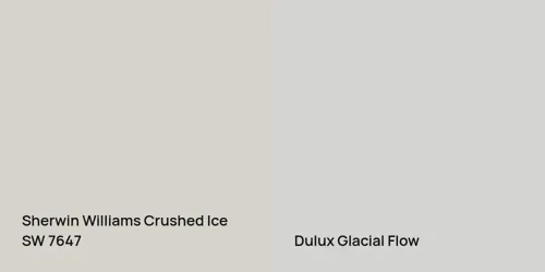 SW 7647 Crushed Ice vs null Glacial Flow