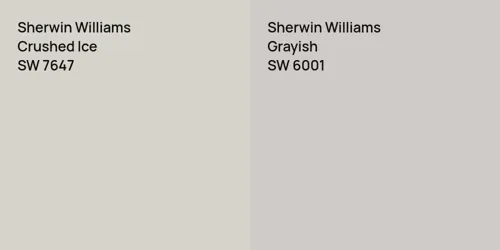 SW 7647 Crushed Ice vs SW 6001 Grayish