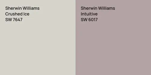 SW 7647 Crushed Ice vs SW 6017 Intuitive