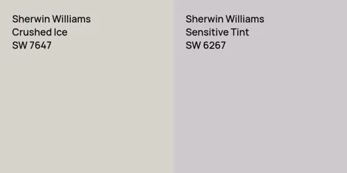 SW 7647 Crushed Ice vs SW 6267 Sensitive Tint