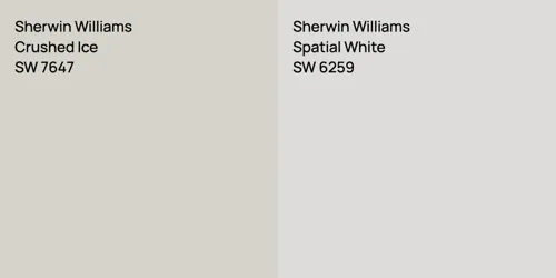 SW 7647 Crushed Ice vs SW 6259 Spatial White