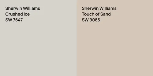 SW 7647 Crushed Ice vs SW 9085 Touch of Sand