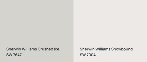 SW 7647 Crushed Ice vs SW 7004 Snowbound