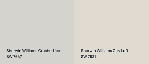 SW 7647 Crushed Ice vs SW 7631 City Loft