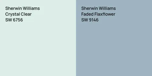 SW 6756 Crystal Clear vs SW 9146 Faded Flaxflower