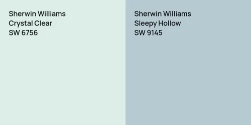 SW 6756 Crystal Clear vs SW 9145 Sleepy Hollow