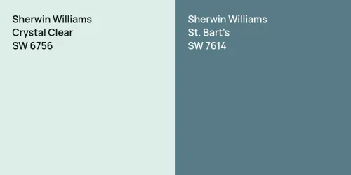 SW 6756 Crystal Clear vs SW 7614 St. Bart's