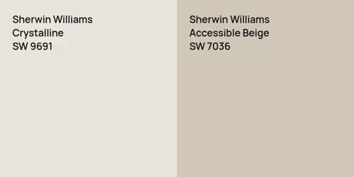 SW 9691 Crystalline vs SW 7036 Accessible Beige