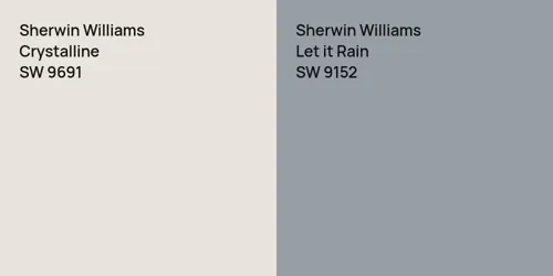 SW 9691 Crystalline vs SW 9152 Let it Rain