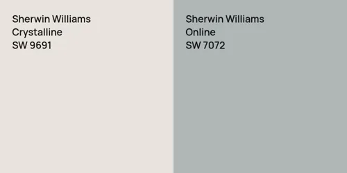 SW 9691 Crystalline vs SW 7072 Online