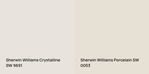 SW 9691 Crystalline vs SW 0053 Porcelain