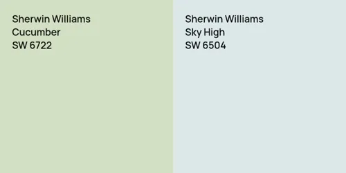 SW 6722 Cucumber vs SW 6504 Sky High