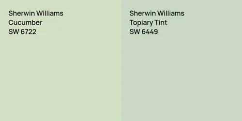 SW 6722 Cucumber vs SW 6449 Topiary Tint