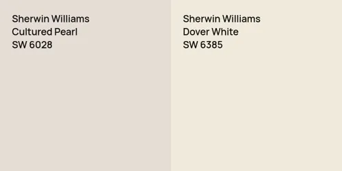 SW 6028 Cultured Pearl vs SW 6385 Dover White