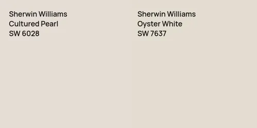 SW 6028 Cultured Pearl vs SW 7637 Oyster White