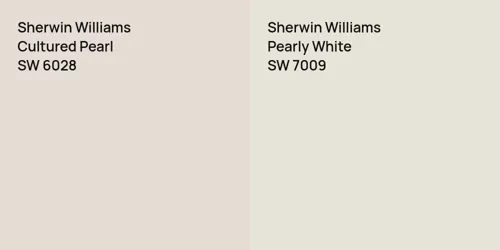 SW 6028 Cultured Pearl vs SW 7009 Pearly White