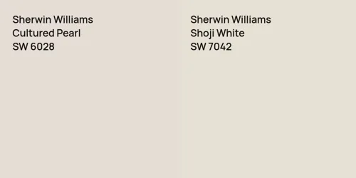 SW 6028 Cultured Pearl vs SW 7042 Shoji White