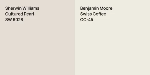 SW 6028 Cultured Pearl vs OC-45 Swiss Coffee