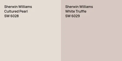 SW 6028 Cultured Pearl vs SW 6029 White Truffle