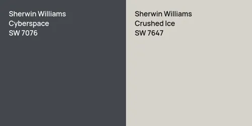 SW 7076 Cyberspace vs SW 7647 Crushed Ice