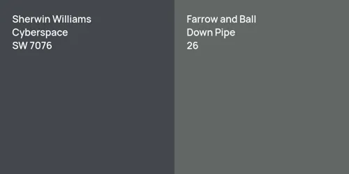 SW 7076 Cyberspace vs 26 Down Pipe