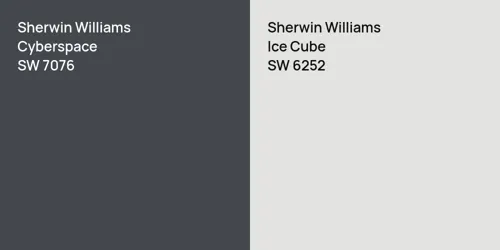 SW 7076 Cyberspace vs SW 6252 Ice Cube