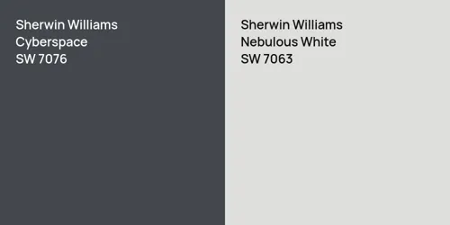 SW 7076 Cyberspace vs SW 7063 Nebulous White