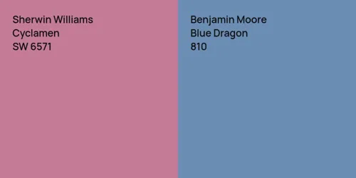 SW 6571 Cyclamen vs 810 Blue Dragon