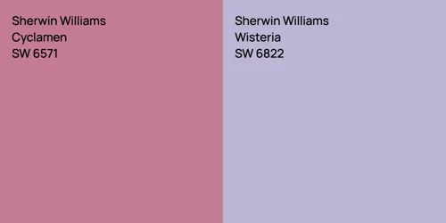 SW 6571 Cyclamen vs SW 6822 Wisteria