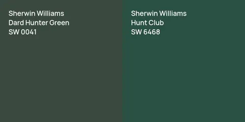 SW 0041 Dard Hunter Green vs SW 6468 Hunt Club