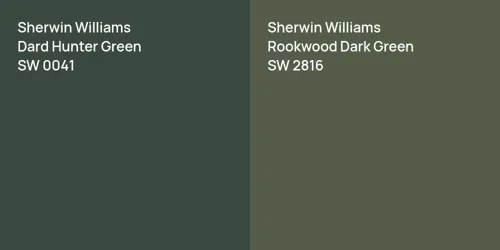 SW 0041 Dard Hunter Green vs SW 2816 Rookwood Dark Green