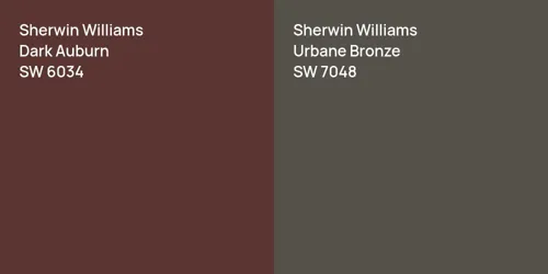 SW 6034 Dark Auburn vs SW 7048 Urbane Bronze