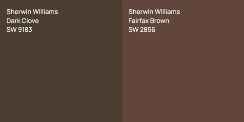 SW 9183 Dark Clove vs SW 2856 Fairfax Brown