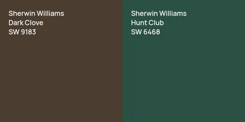 SW 9183 Dark Clove vs SW 6468 Hunt Club