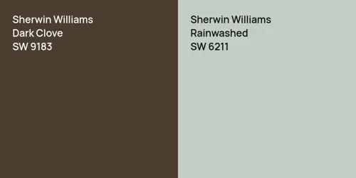 SW 9183 Dark Clove vs SW 6211 Rainwashed