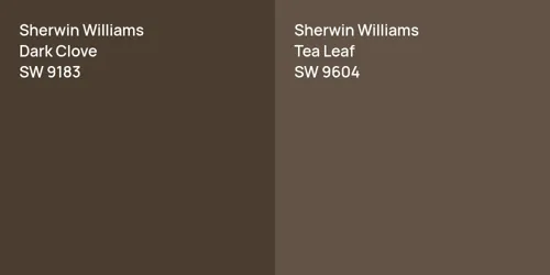 SW 9183 Dark Clove vs SW 9604 Tea Leaf