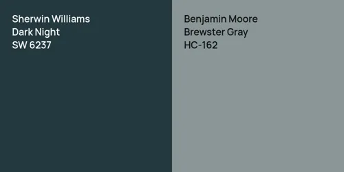 SW 6237 Dark Night vs HC-162 Brewster Gray