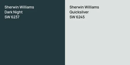 SW 6237 Dark Night vs SW 6245 Quicksilver