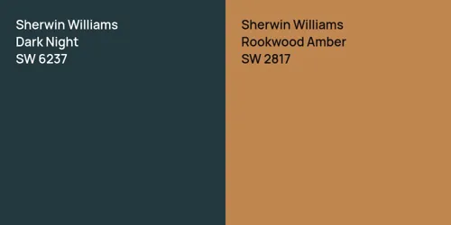 SW 6237 Dark Night vs SW 2817 Rookwood Amber