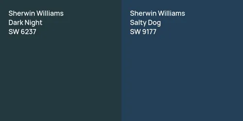 SW 6237 Dark Night vs SW 9177 Salty Dog