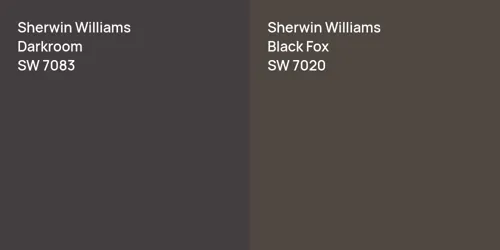 SW 7083 Darkroom vs SW 7020 Black Fox